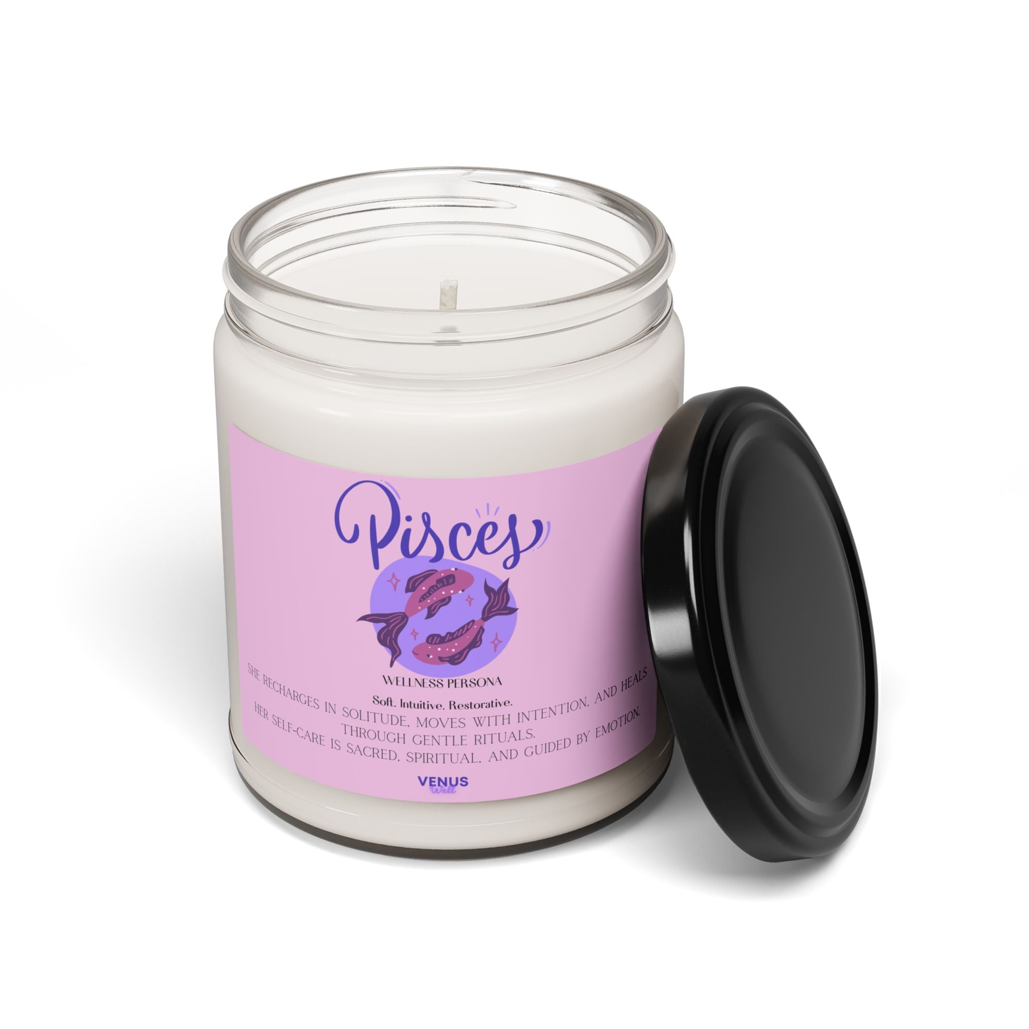 Pisces Scented Soy Candle - 9oz | Spiritual Self-Care & Gentle Rituals