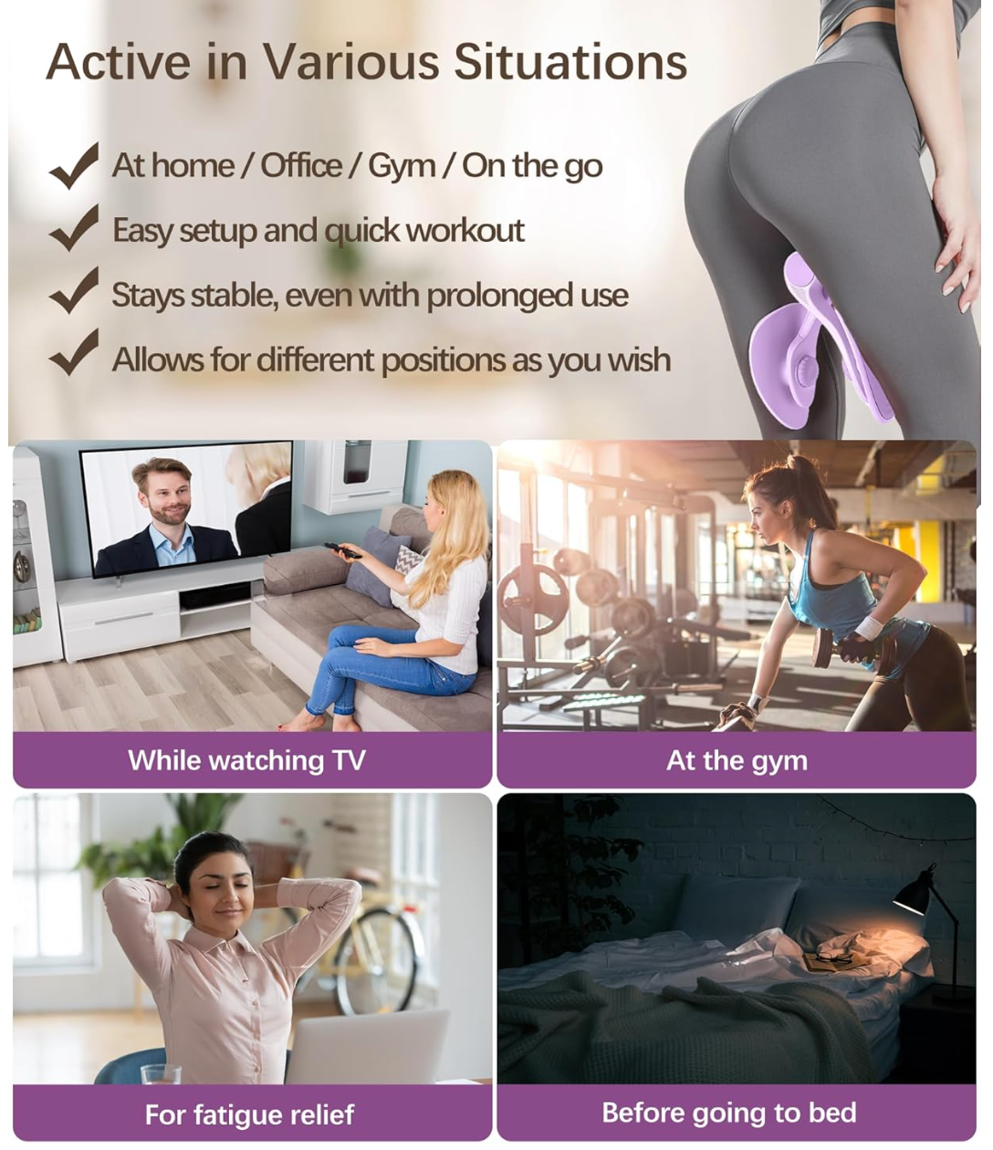 Pelvic Floor & Glute Trainer – With 40lb Resistance Band