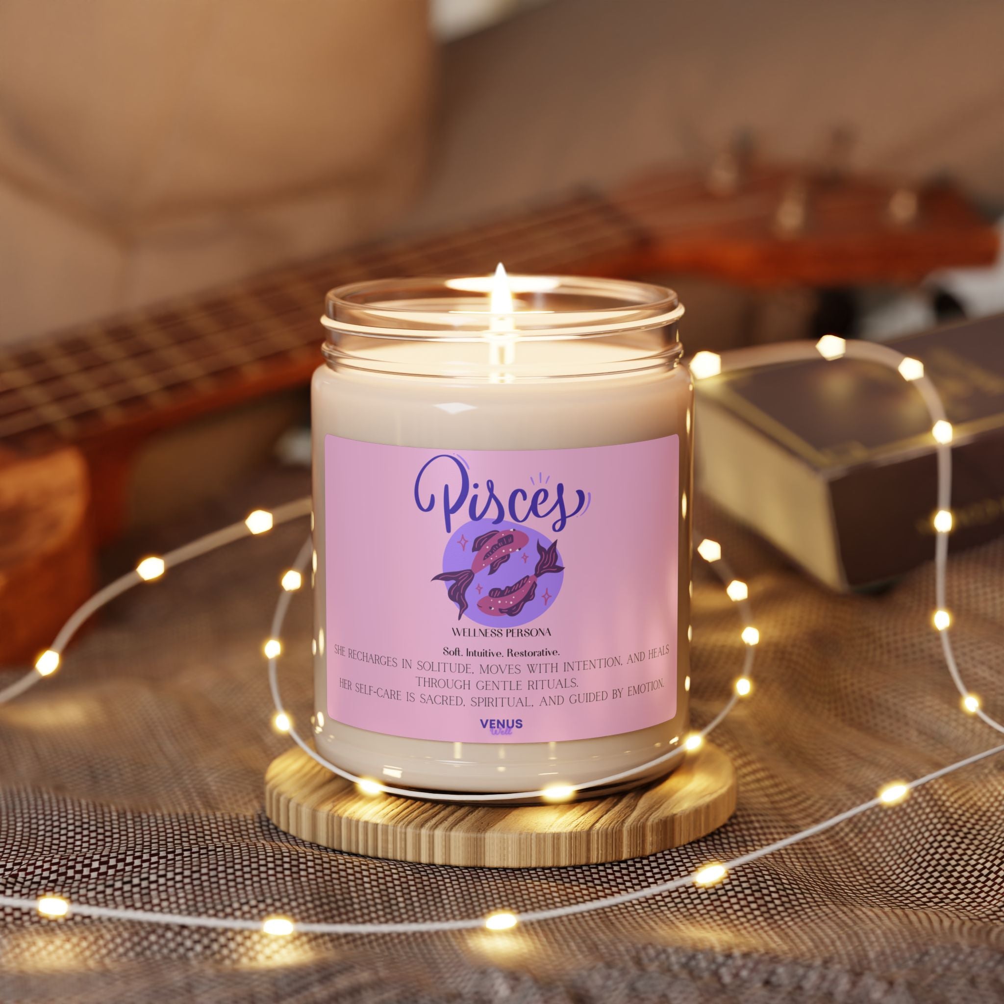 Pisces Scented Soy Candle - 9oz | Spiritual Self-Care &amp; Gentle Rituals