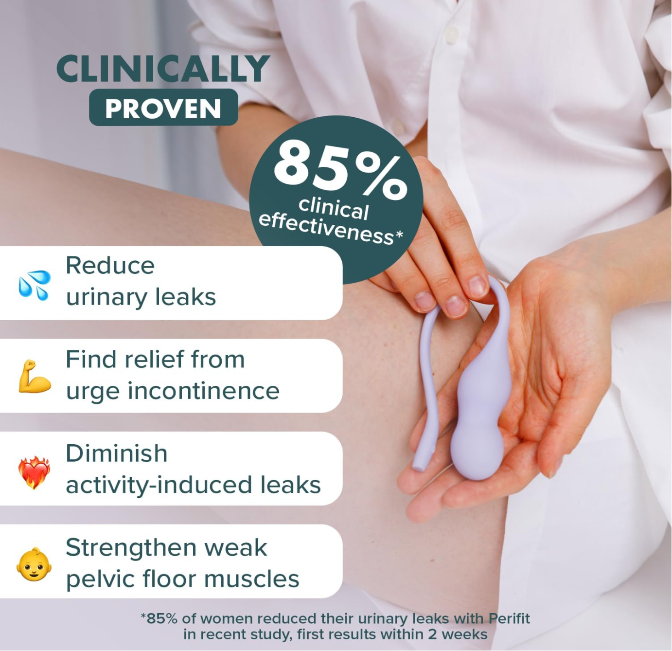 Perifit+ Connected Kegel Trainer – Dual-Sensor Pelvic Floor Strengthening Device