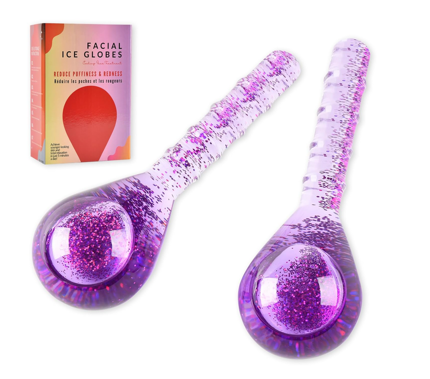 Ice Globes for Face and Eyes, Cooling Facial Roller