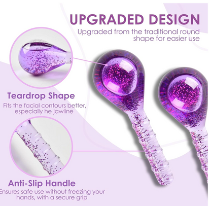 Ice Globes for Face and Eyes, Cooling Facial Roller