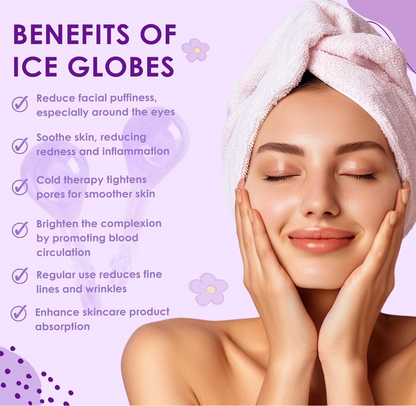 Ice Globes for Face and Eyes, Cooling Facial Roller